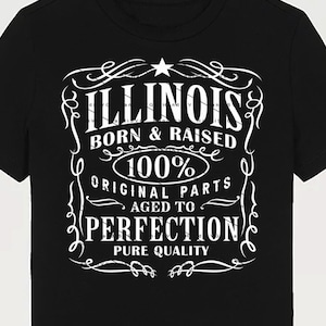 Illinois SVG PNG vintage Illinois maison USA vieilli à la perfection Illinois coupe fichier Design Télécharger