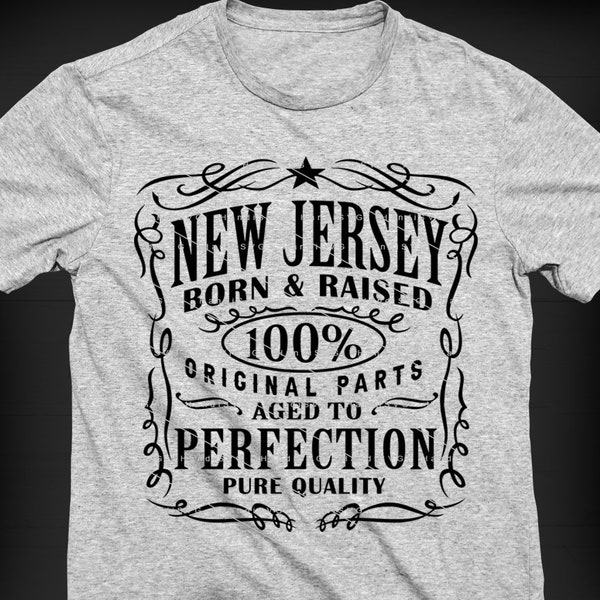 New Jersey SVG PNG Vintage New Jersey Home USA Aged to Perfection New Jersey Cut File Design Download