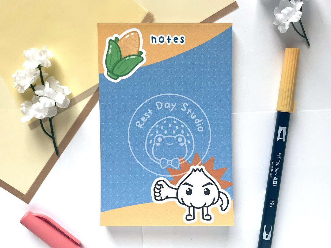 Corn Notepad Filipino Boy Bawang Garlic Corn Snacks 4x6 Small Handmade Notepad ...