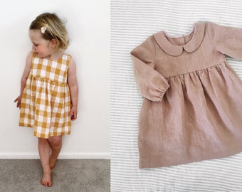 Amy Dress PDF sewing pattern - sizes 6-9m - 8yr |  baby & toddler dress, party dress, peter pan collar dress