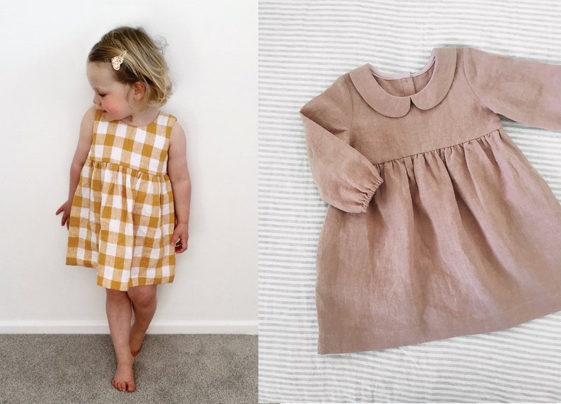 Amy Dress PDF sewing pattern sizes 6-9m 8yr baby & toddler dress, party dress, peter pan collar dress image 1