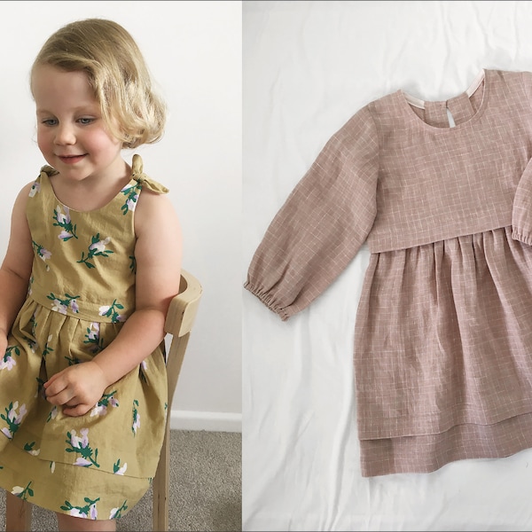 Sophie Dress PDF Sewing Pattern - taglie 6-9m - 8 anni / abito da festa per ragazza, abito da ragazza di fiori, abito per le festività natalizie