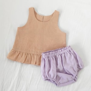 Patron de couture Débardeur et bloomer pour bébés et tout-petits (PDF) - Tailles 0-3 m à 4 ans