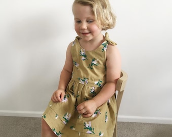 Patrón de costura en PDF del vestido Sophie: Vestido de fiesta vintage para niña (tallas 6-9 meses - 8 años)