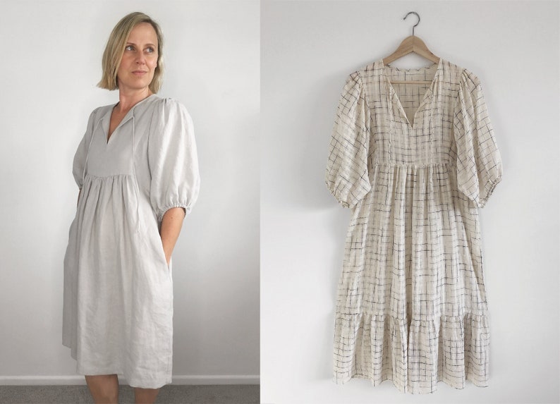 Isobel Dress PDF sewing pattern boho-style, linen, cotton, summer, picnic dress, women's image 1