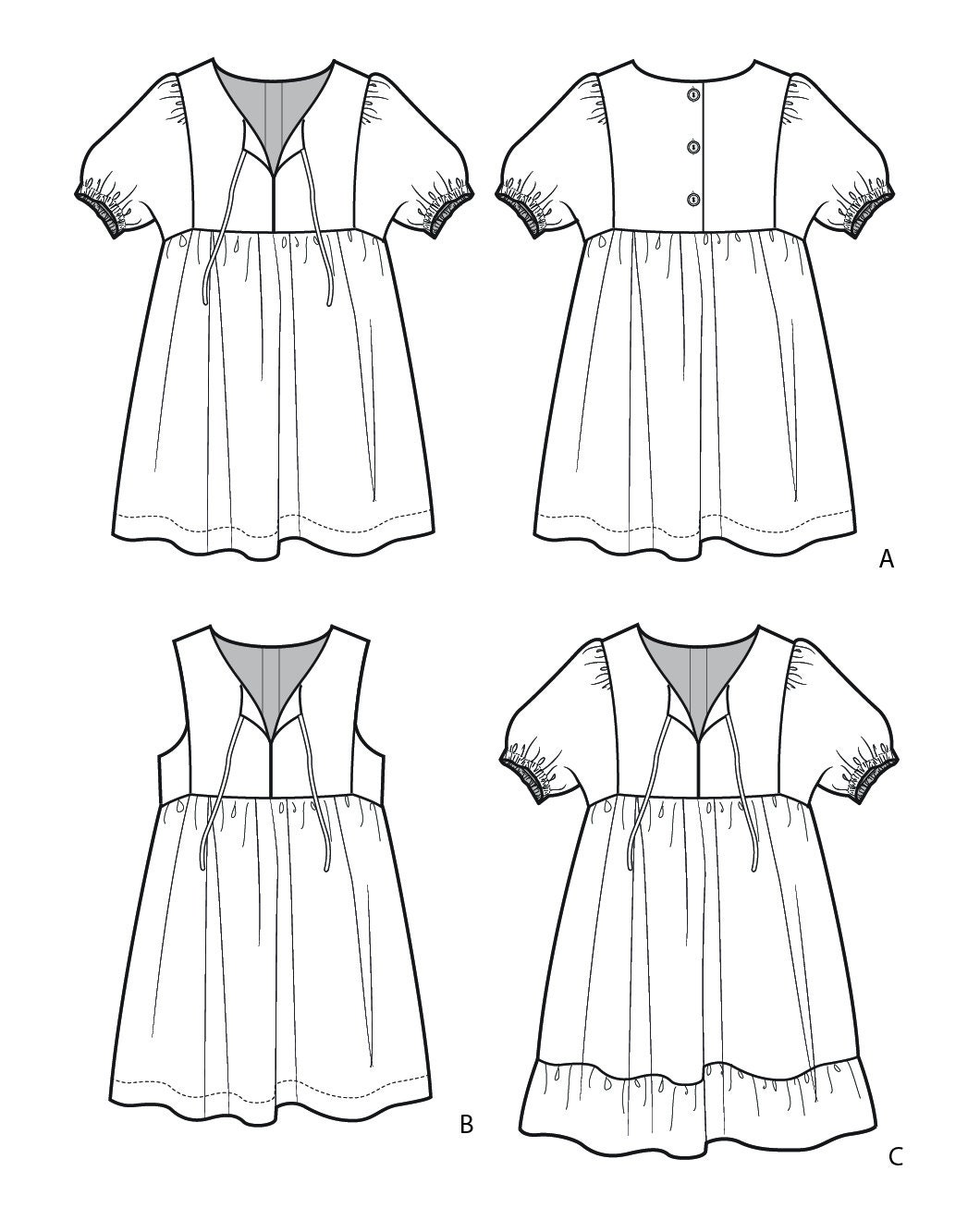 Bella Dress PDF Sewing Pattern Sizes 6-9m 8yr Girls - Etsy Canada