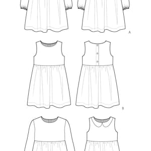 Amy Dress PDF sewing pattern sizes 6-9m 8yr baby & toddler dress, party dress, peter pan collar dress image 8