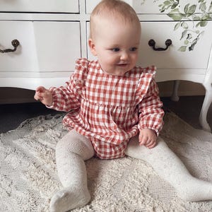 Ruffled Baby Romper Sewing Pattern: Long Sleeve & Sleeveless (PDF Pattern, Sizes 3-6m to 4yr)