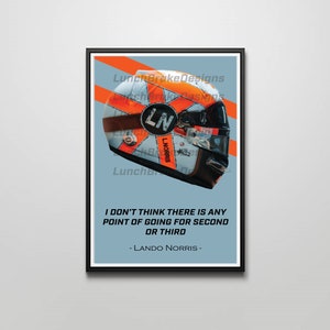 Lando Norris Helmet Quote F1 Print