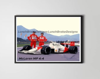 アイルトン・セナ F1マシン ベクターアート – マクラーレン MP4/4