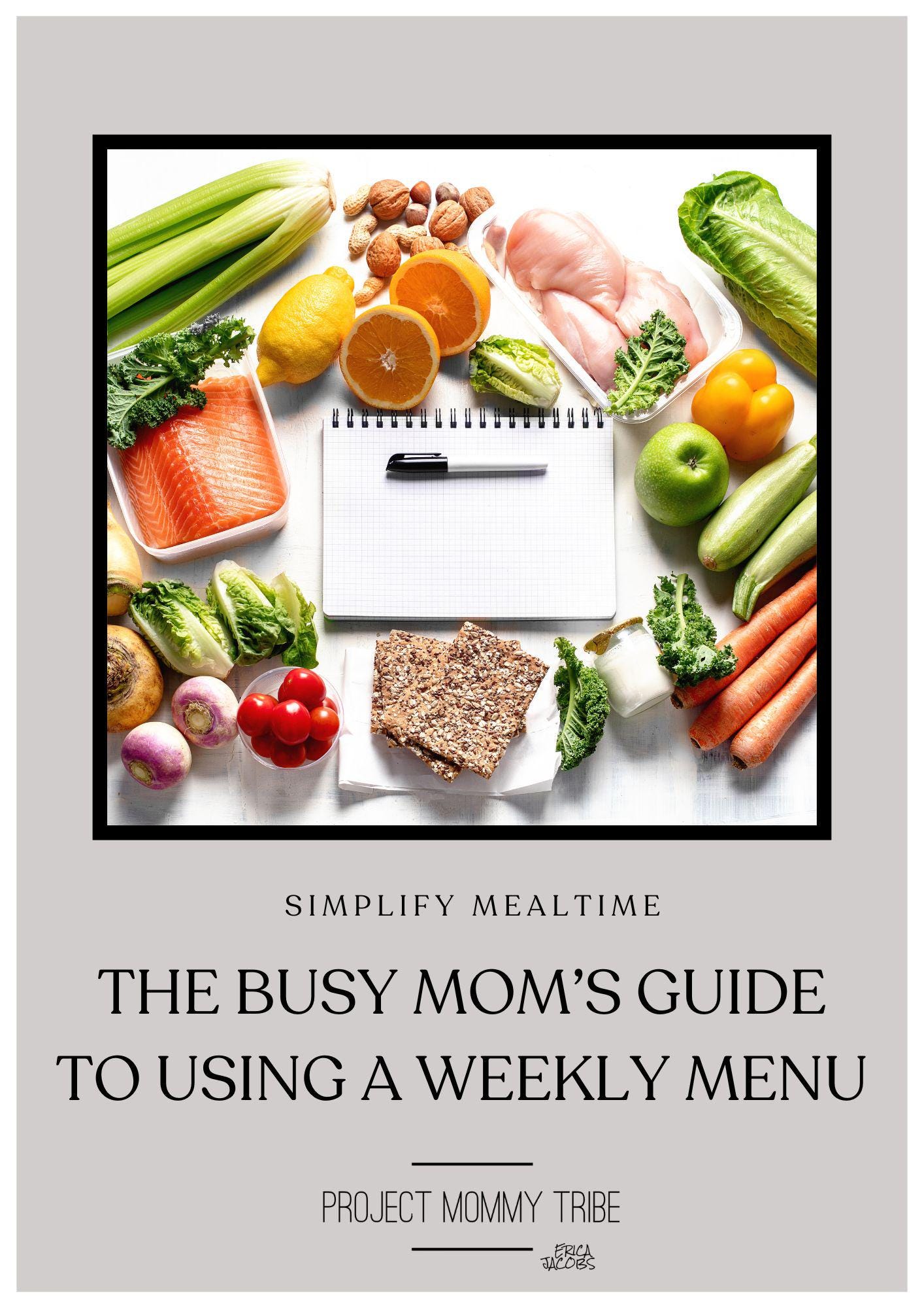 Four Weekly Menu Weekly Meal Planning E-guide | 4-week Menu System + Templates - Etsy