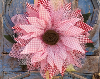 all season farmhouse style rag door wreath