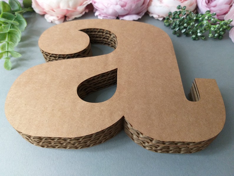 Free Standing Cardboard Letters and Numbers. DIY Letters and Numbers