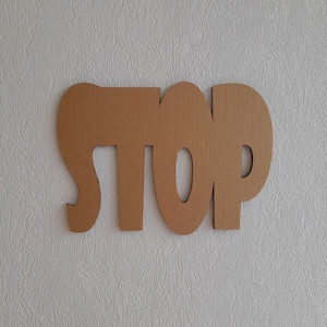 STOP - recorte de cartón, decoración de pared, decoración del hogar, arte de pared, decoraciones de fiesta, diferentes tamaños. Para proyectos de bricolaje.