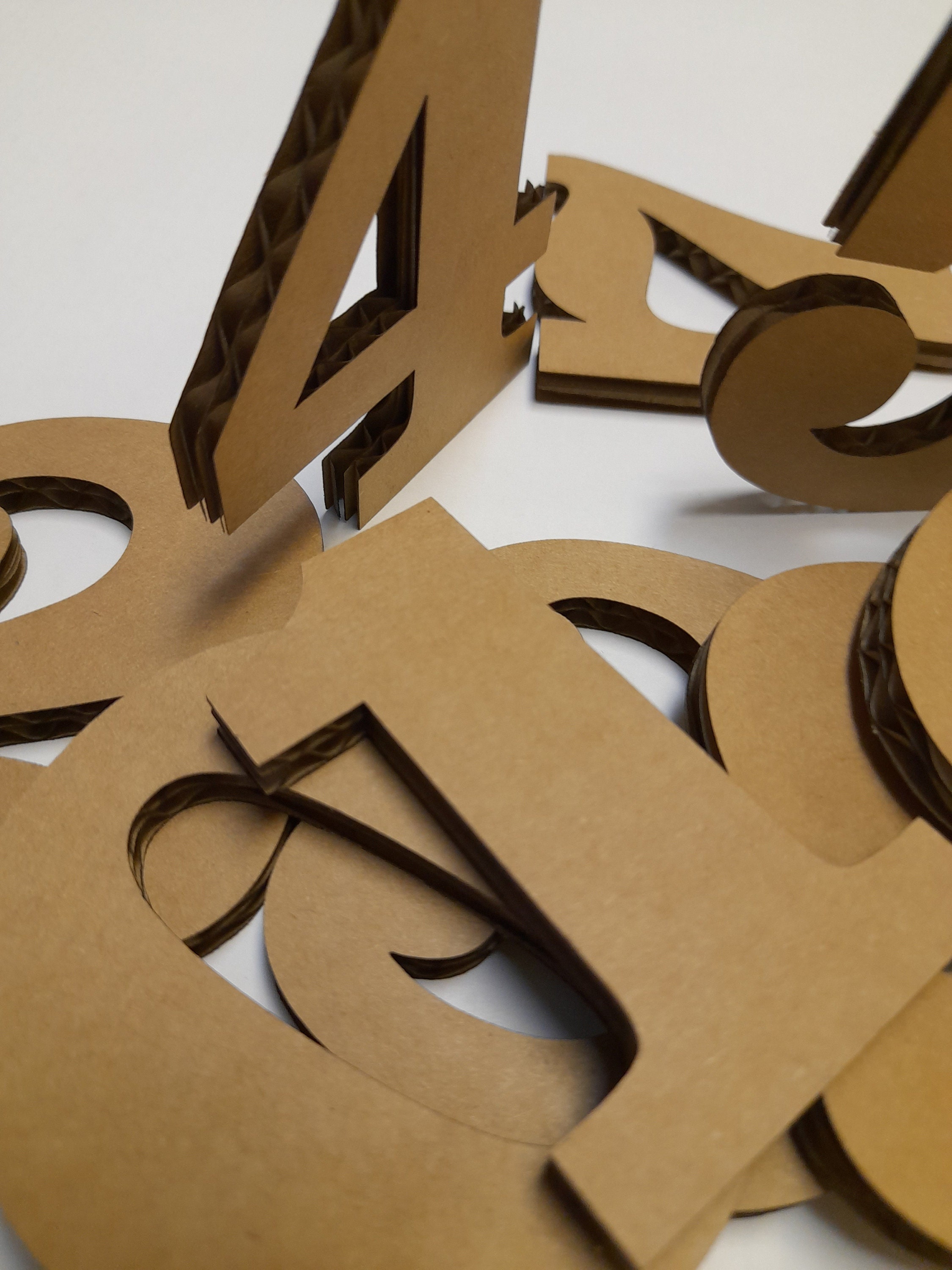 Cardboard Numbers. DIY Numbers. Different Sizes. for Multiple Purposes ...