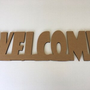 BIENVENIDA - recorte de cartón, decoración de pared, decoración del hogar, arte de pared, decoraciones de fiesta, diferentes tamaños.