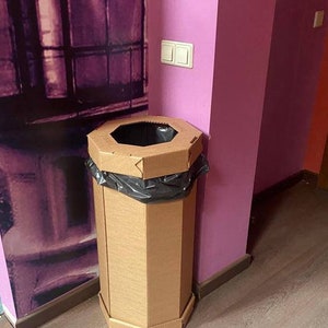 Lixeira de papelão, lata de lixo para resíduos de papel e plástico, ecológica, ecologicamente correta, tamanhos diferentes