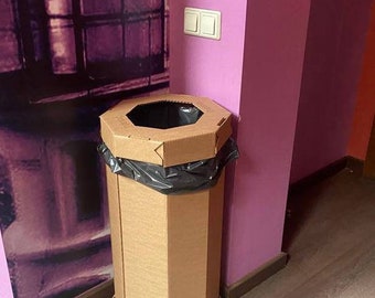 Cardboard trash can, garbage can for waste paper and plastic waste, ecological, environmentally friendly, different sizes