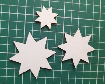 Stars shapes - cardboard cutout. Christmas tree, home and party decor, wall art, party decorations, DIY projects, different sizes.