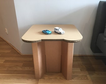 Kids activity table, cardboard table, eco furniture, biodegradable, lightweight and durable.