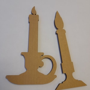 Formas de velas - recortes de cartón. Árbol de Navidad, decoración de casas y fiestas, arte mural, decoraciones de fiestas, proyectos de bricolaje, diferentes tamaños.