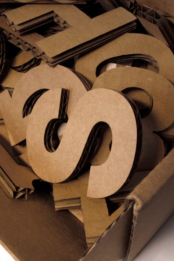 3D Cardboard letters, great for events, strong, durable and precision cut.