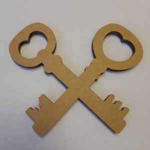 Formato de chave dupla - recorte de papelão. Árvore de Natal, decoração de casa e festa, arte de parede, decorações de festa, projetos DIY, tamanhos diferentes.