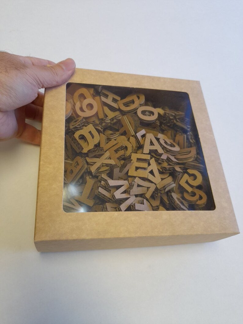 Cardboard Miniletters and Mininumbers.set of 260 Letters 100 Digits ...