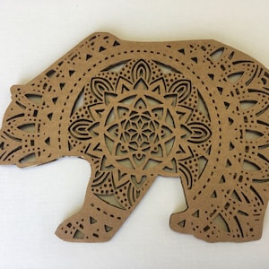 Forma de OSO: recorte de cartón, decoración de pared, decoración del hogar, arte de pared, decoraciones de fiesta, diferentes tamaños.