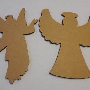 Figuras de ángeles - recortes de cartón. Árbol de Navidad, decoración del hogar y de fiestas, arte de pared, decoraciones de fiesta, proyectos de bricolaje, diferentes tamaños.