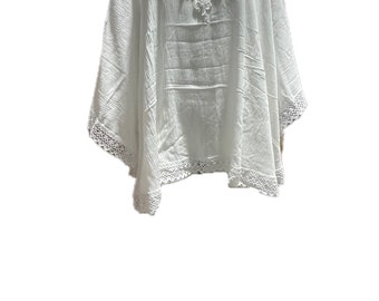 Camicia da donna estiva in cotone con protezione solare Kimono Copricostume da spiaggia Cardigan Poncho Top ricamati floreali Mantella allentata Camicetta tropicale hawaiana