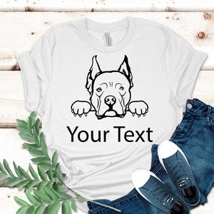 Dogo Argentino Shirt, Your Dog Face Shirt, Custom Dog Name Tee, Dog Lovers Shirt, Dog Dad Shirt, Dog Mama Tee