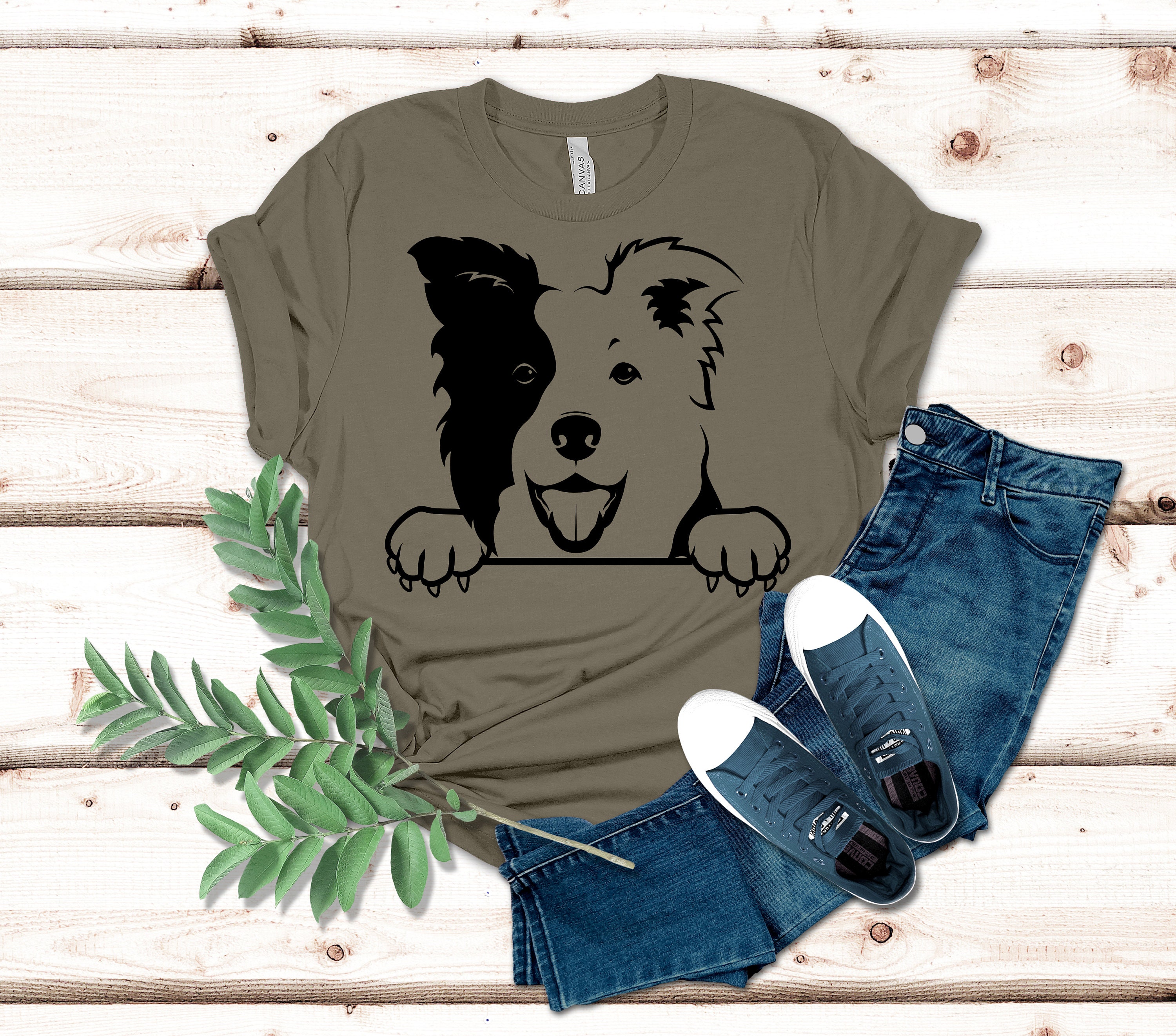 Dog Border Collies Shirt, Your Dog Face Shirt, Custom Dog Name Tee, Dog Lovers Shirt, Dog Dad