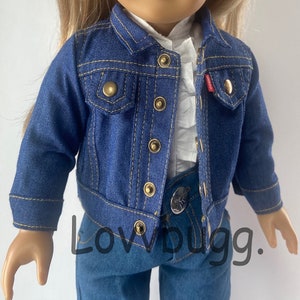 LovvU Tag! Denim Jacket--Carefully-Made Lovvbugg Like a Famous People Jacket You May Have at Home-Rivets, Snaps, Mustard-Gold Topstitching