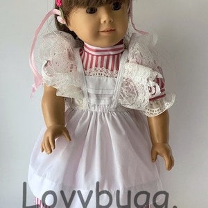 Birthday Dress Lovvbugg Reproduction with Pinafore and Rose Circlet for American Girl 18" Doll Samantha--Better than the original--Read Why!