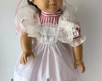 Birthday Dress Lovvbugg Reproduction with Pinafore and Rose Circlet for American Girl 18" Doll Samantha--Better than the original--Read Why!
