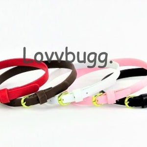 Red, Brown, White, Pink or Black Faux Leather Matte Belt 18 inch American Girl or Bitty Baby or Baby Born Doll Clothes Accessory
