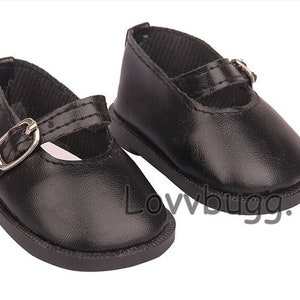 Newest Style Black Mary Janes Doll Shoes for 18 inch American Girl or Bitty Baby or Baby Born Doll Shoes LovvbuggToo