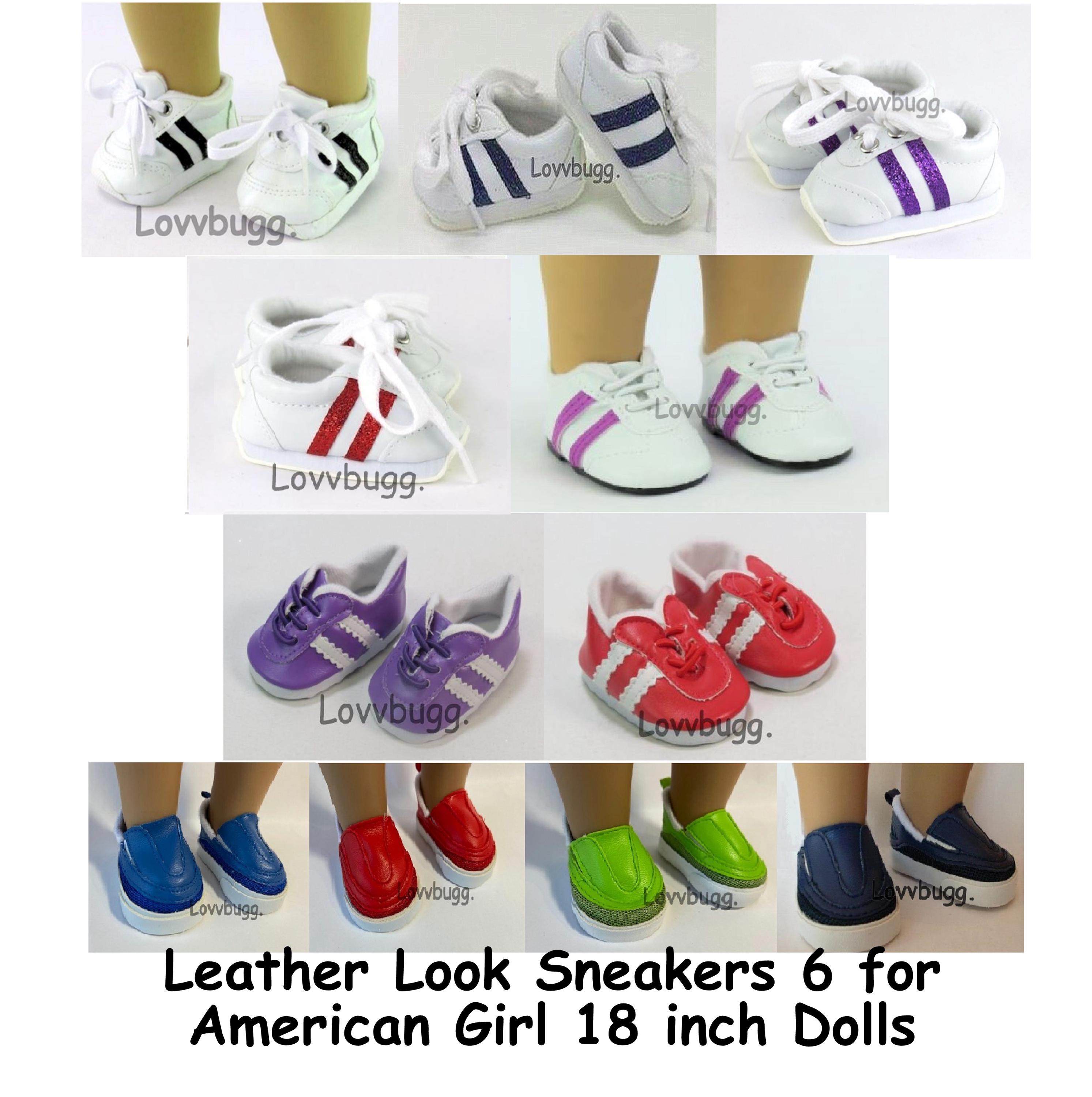Zapatillas deportivas con efecto cuero, zapatos para muñecas
