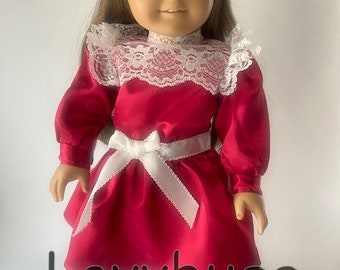 Christmas Holiday Dress Lovvbugg Reproduction with Hairbow for American Girl 18" Doll Samantha--Better than the original--Read Why!