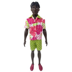 Shorts and Short-Sleeve Button-Down Shirt for 12&quot; Male Fashion Doll
