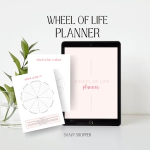 Wheel of Life Worksheet Template, Wheel of Life Printable Planner, Wheel of Balance, Self Improvement, Life Goals, Digital Download, PDF