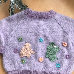 Hand knitted baby boy  girl  baby sweater