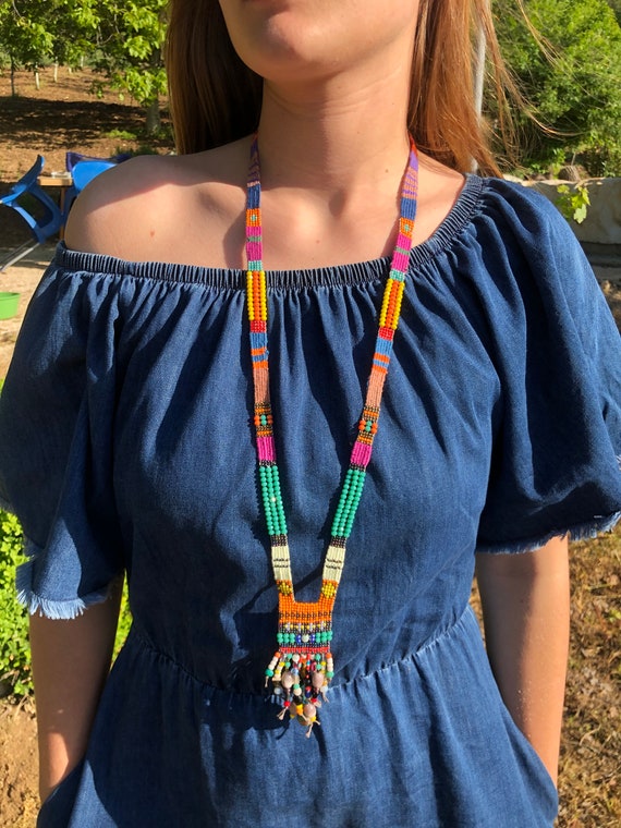 Boho fringe necklace store