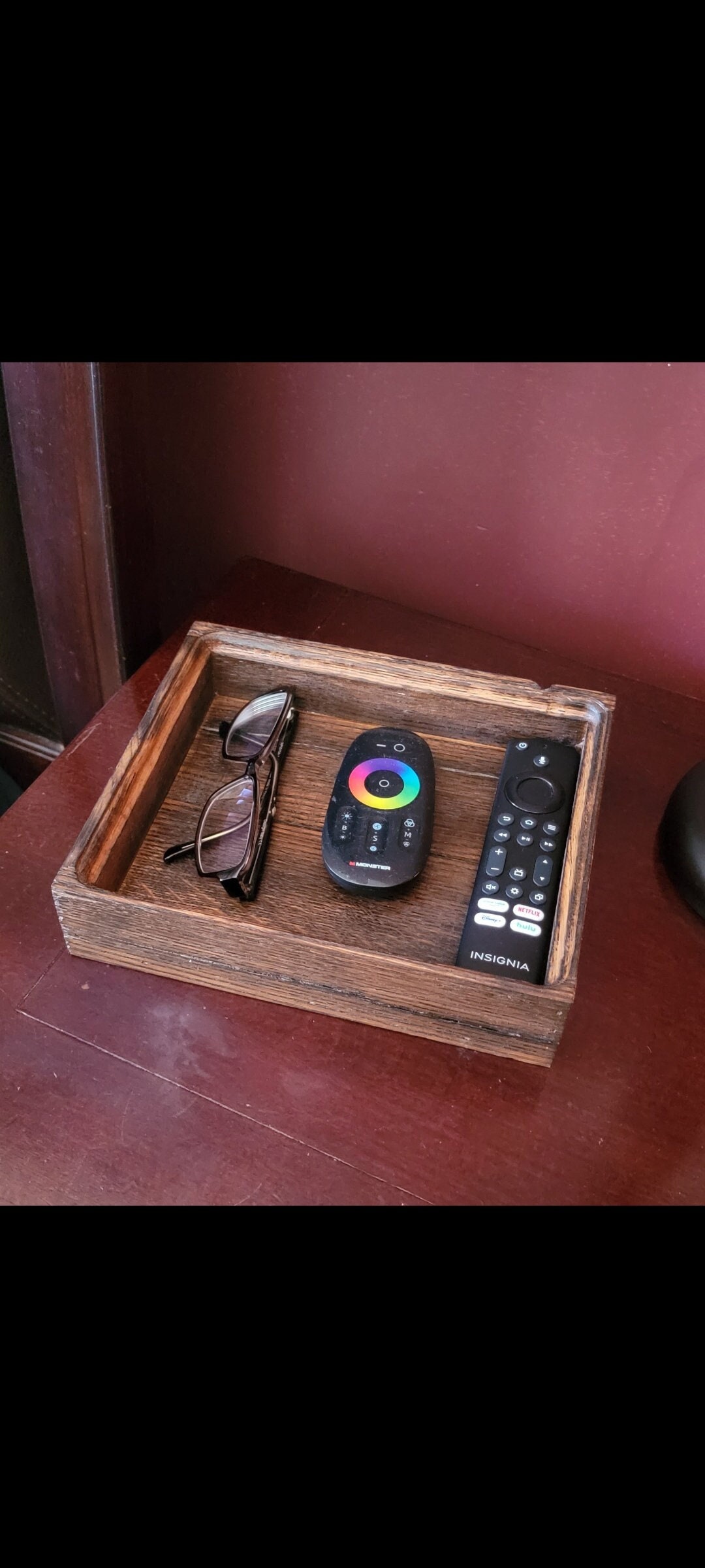 Small Table Tray, Nightstand Tray, Bathroom Accessory, Reclaimed Wood