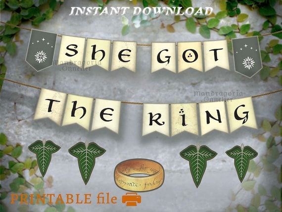 Striscione Glitter Matrimonio 'He Put A Ring On It' | Decorazioni Fidanzamento E Addio Al Nubilato | Nero - 4