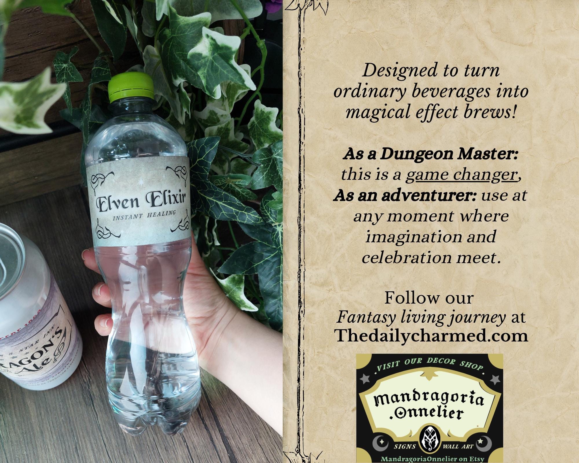 RPG Potions: Magic Effect Label Set, Printable DIY for Tabletop Game ...