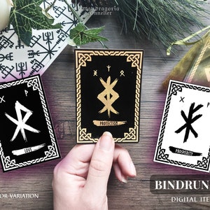 Carte Bindrune, rune amuleto STAMPABILI, talismano nordico fai da te, SCARICA la stampa dell'oracolo della fortuna a casa, sigillo in PDF. Regalo runico bianco o nero.