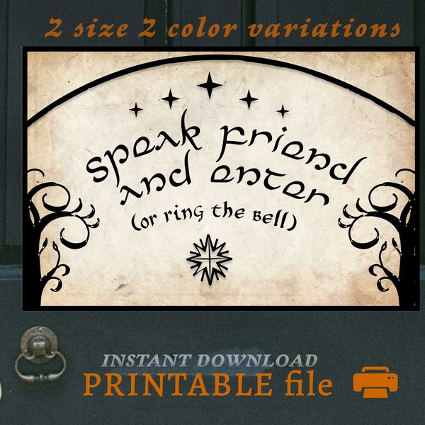 Speak Friend and Enter - Etsy