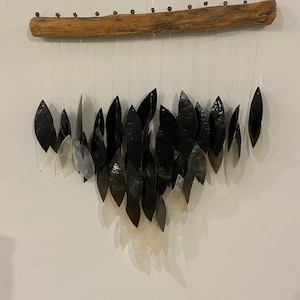 Wind Chime - Capiz Black Ombre Marquise Wind Chime
